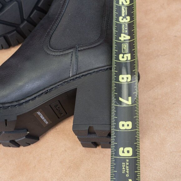 Vince Women Henderson Waterepellent Chelsea Black Leather boots size 9.5EUR 39.5 - Picture 6 of 9